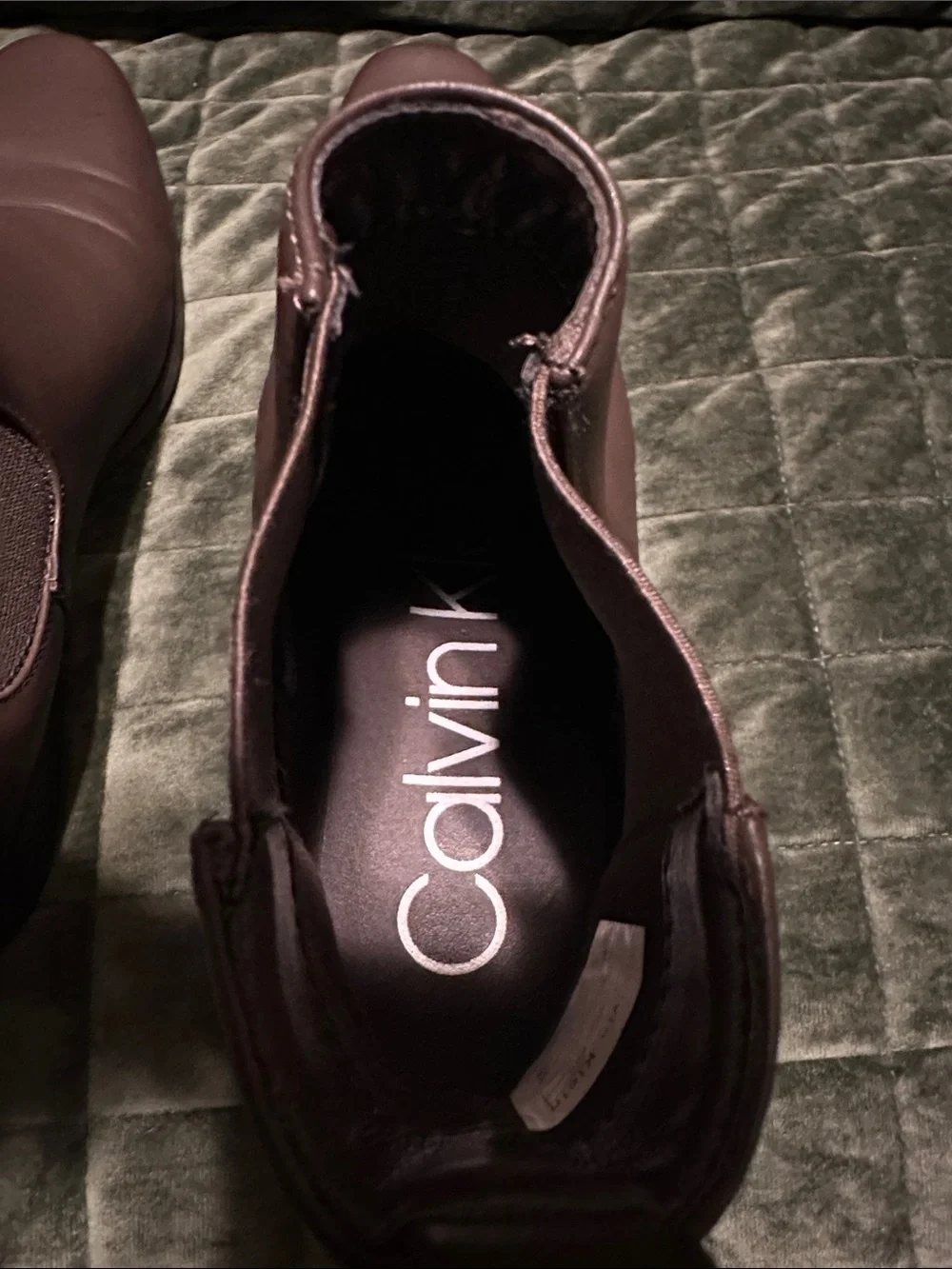 Calvin Klein Brown Leather Chelsea Chukka Boots